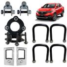Kit Lift Dianteiro Traseiro 4cm Aço +prol. Elevar Strada 21/