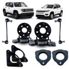 Kit Lift Espaçador Compass Renegade alarg Roda Elev 2Pol Aço