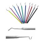 Kit Liga de Aparelho Dental Borrachinha de Aparelho 05 Palitinhos (05 Cores) + 01 Aplicador Inox