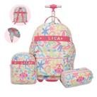 Kit Lilica Ripilica Florescer - Mochila tubo rodinhas + Estojo duplo + Lancheira 7715110 Kit Lilica Ripilica Florescer - Mochila tubo rodinhas + Estojo duplo + Lancheira 7715110