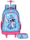 Kit Lilo Stitch Mochila 2EM1 Rodas Costas + Estojo Triplo Kit Lilo Stitch Mochila 2EM1 Rodas Costas + Estojo Triplo