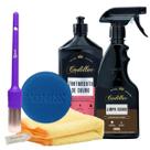 Kit limpa couro + tratamento de couro cadillac + pano + aplicador + pincel Kit limpa couro + tratamento de couro cadillac + pano + aplicador + pincel