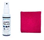 Kit Limpa Telas Clean 60Ml Com Pano Microfibra Rosa