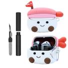 Kit Limpador para Fones e Capa Protetora Nerdcase Compatível com Samsung Galaxy Buds 3, Buds 3 Pro, Buds3 Fe, Nigiri Sushi