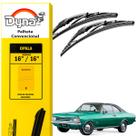 Kit Limpador Parabrisa Palheta Dyna Original Opala Diplomata Comodoro 1968 a 1992 para Vidro Dianteiro