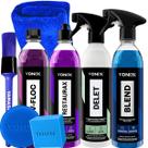 Kit Limpar Carro Moto Caminhão Lava Autos V-Floc Renovador Restaurax Limpador Delet Blend Cera Liquida Spray