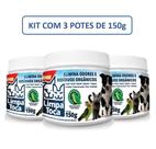 KIT LIMPATÓCA C/ 3 POTES DE 150 G - Elimina Odores Pet - Tira cheiro de xixi