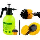 Kit Limpeza Automotiva Interna Escova Rotativa Pulverizador Kit Limpeza Automotiva Interna Escova Rotativa Pulverizador
