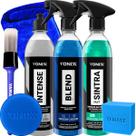 Kit Limpeza Automotiva Revitalizador Intense Limpador Sintra Fast Cera Liquida Blend Spray Vonixx