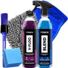 Kit Limpeza Automotiva Shampoo VFloc Concentrado Cera Liquida Spray Blend Vonixx