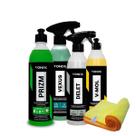 Kit Limpeza Automotiva Vonixx 4x500ml + Flanela Microfibra Kit Limpeza Automotiva Vonixx 4x500ml + Flanela Microfibra
