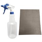 Kit Limpeza Borrificador Spray 1L com Pano Microfibra 50x70cm
