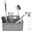 Kit Limpeza Cozinha Organizador Escovas Borrifador Spray Completo Caixa 7 Peças