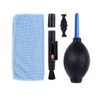Kit Limpeza De Câmera 3 Em 1 Soprador Caneta E Flanela 3x1