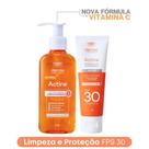 Kit Limpeza e Proteção Antiacne Sabonete 140g + Protetor Solar FPS 30 Sem Cor 40g Actine Darrow
