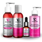 Kit Limpeza Facial Rosa Mosqueta Sabonete + Esfoliante + Tônico + Sérum Review Care