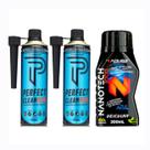 Kit Limpeza Motor Koube 3 Unidades Nanotech 1000 + Perfect Clean Flex Aditivo Combustível