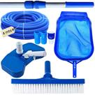 Kit limpeza para piscinas mangueira ecológica 4mt cabo 2 mt
