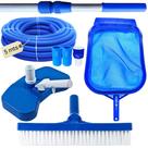 Kit limpeza para piscinas mangueira ecológica 5mt cabo 2 mt