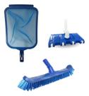 Kit Limpeza Peneira Aspirador 8 Rodas E Escova Curva