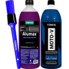 Kit Limpeza Pesada Desincrustante Acido Shampoo Lavagem Automotiva Solupan Alumax 1,5L MotoV 1,5L Vonixx