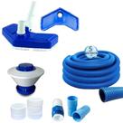 Kit Limpeza Piscina Brustec 5m Aspirador Asa Delta Mangueira 5 Metros Clorador Flutuante