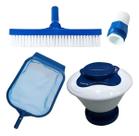 Kit Limpeza Piscina Clorador Margarida Peneira Escova Adaptador Kit Limpeza Piscina Clorador Margarida Peneira Escova Adaptador