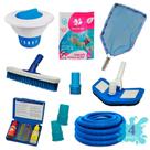 Kit Limpeza Piscina Completo c/ Mangueira 4 metros