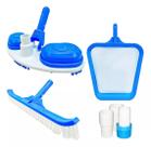 Kit Limpeza Slim Aspirador Piscinas Peneira Adaptador Escova
