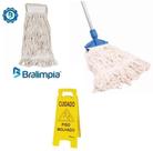 Kit limpeza úmida, 01 placa piso molhado + 01 cabo + 01 garra + 02 mop umido 320 Kit limpeza úmida, 01 placa piso molhado + 01 cabo + 01 garra + 02 mop umido 320