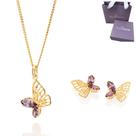 Kit Lindo Para Presente Rommanel Banhado A Ouro 18k Kit Lindo Para Presente Rommanel Banhado A Ouro 18k