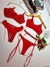 KIT Lingerie Sensual Tule Em Renda + Liga Secret Love