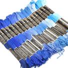 Kit Linha Anchor Mouline 16 Cores + Receita - Tons de Azul