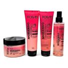 Kit linha completa frutas poran (sabonete+esfoliante+hidratante+bodysplash)