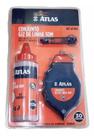 Kit linha de 30m e giz em pó vermelho atlas at1405