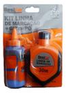 Kit Linha de Marcação 30m Giz Azul para Construção (110g) Bestfer