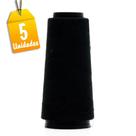 Kit Linha para Costura Reta 120 Trichê Preto - 1300 metros - 5 unidades
