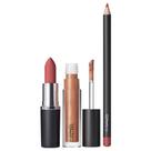 Kit Lip Trio MAC Spring For Teddy Metamorphosis - Batom + Lápis de Boca + Gloss