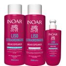 Kit liso extraordinário shampoo 500ml + condicionador 500ml + creme para pentear 250ml