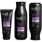 Kit Liso Profundo Shampoo + Condicionador + Creme Defrizante - Vult