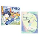 Kit literatura infantil autismo - 2 vol: theo - poucas palavras muitos sentimentos + seu nome é david e ele é autista