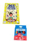 Kit Livro 365 Desenhos para colorir + 12 Lápis de cor 9cm