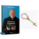 Kit Livro Batismo no Espírito, Padre Marcelo Rossi + Mini Terço de Dedo 5mm Colorido Dourado Fé e Devoção