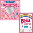 Kit Livro Bíblia Para Meninas + Livro Cartonado Eu sou Sensacional... Deus me criou assim! Ciranda Cultural Crianças Inf