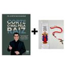 Kit Livro Corte o mal pela raiz, Padre Chrystian Shankar, + Terço Leitoso 8mm Santas Chagas
