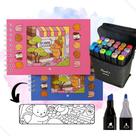 Kit Livro De Colorir Bobbie Goods Azul mais Kit 24 Canetas Coloridas Kit Livro De Colorir Bobbie Goods Azul mais Kit 24 Canetas Coloridas