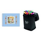 Kit Livro De Colorir bobbie goods + Estojo Caneta Marcadores Canetinhas Touch Coloridas