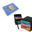 Kit Livro De Colorir Capa Dura 50 Páginas + Canetinhas 24/36/48/60/80/120 Cores