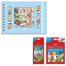 Kit Livro de Colorir Interativo Bobbie Goods com Lápis de Cor e Canetinha 50 Páginas Capa Dura Azul Para Crianças Kit Livro de Colorir Interativo Bobbie Goods com Lápis de Cor e Canetinha 50 Páginas Capa Dura Azul Para Crianças