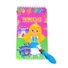 Kit Livro Desenhos Princesas + Pincel Surpresas com Água
